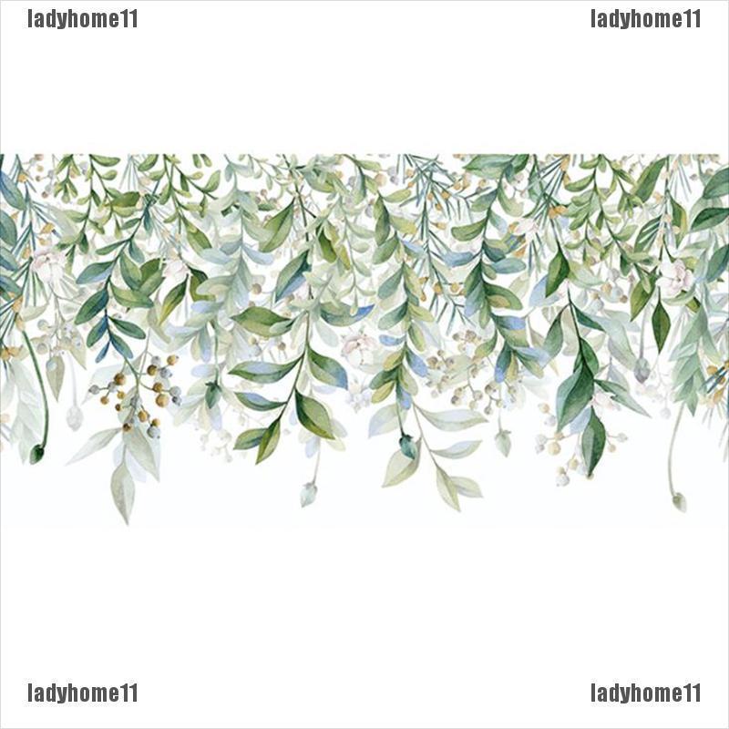 (ladyhome11) Đề Can Dán Tường / Cửa Phòng Khách / Ngủ Hình Lá Cây DIY