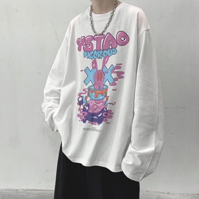 Áo LongTee OverSize Thỏ Ảnh Thật