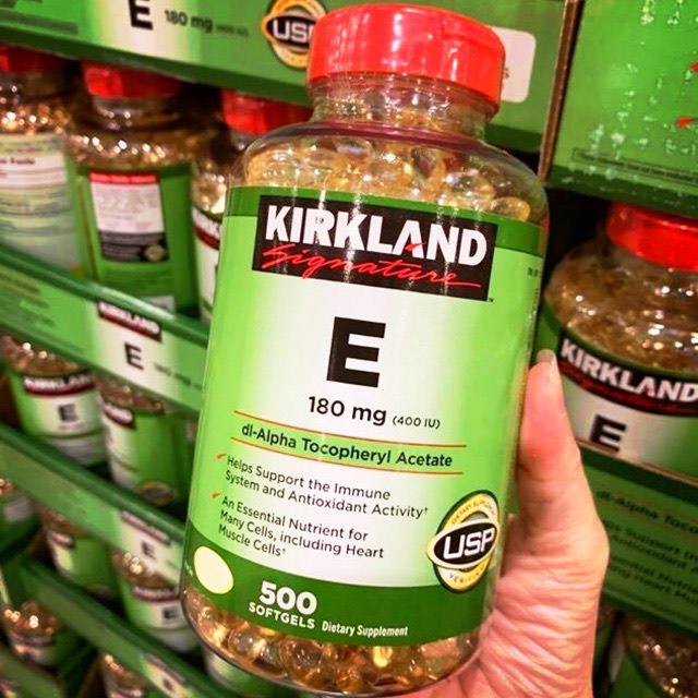 Viên Uống Vitamin E Hỗ Trợ Làm Đẹp Da Và Chống Lão Hoá Kirkland Vitamin E 400 I.U