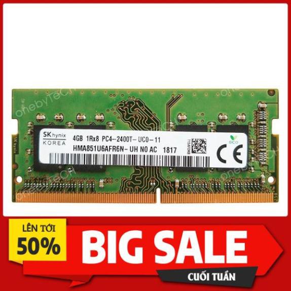 [Ảnh Thật] Ram laptop DDR4 4GB 2400Mhz (PC4-19200s)