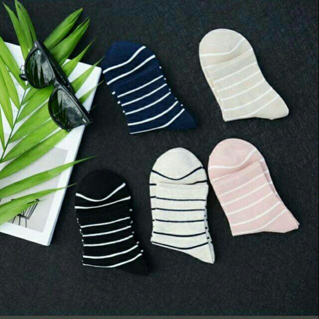 Tất sữa kẻ (ảnh thật)