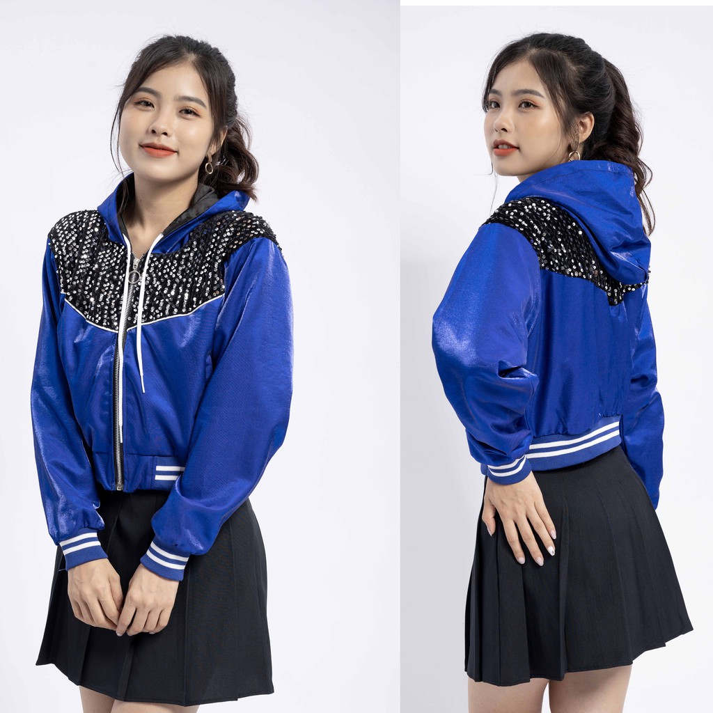 Áo khoác phi xà cừ phối Bling Kim Sa lấp lánh siêu ăn hình Hàng VNXK