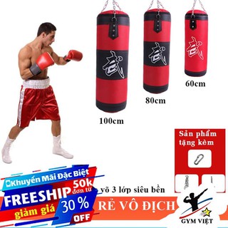 Vỏ bao cát tập võ 3 lớp chưa nhồi⚡FREE SHIP⚡ Vỏ bao boxing treo tập đấm bốc