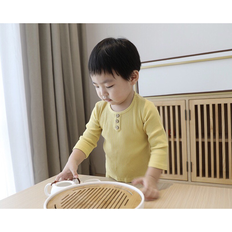 [CHÍNH HÃNG] Bộ ngủ thun cạp cao cotton cho bé MINKY MOM (ảnh thật)