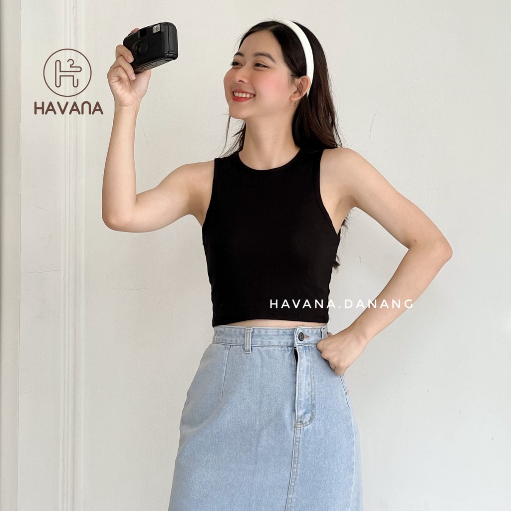 Áo ba lỗ nữ, croptop sát nách nữ ôm body AE180