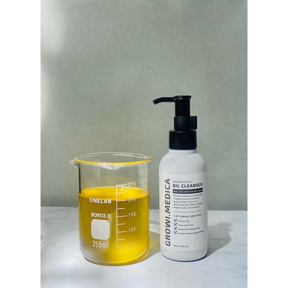 Dầu rửa mặt kiêm tẩy trang 2 trong 1 Growi.medica 120ml - Sáng da, kiềm dầu, giảm mụn handmade | BigBuy360 - bigbuy360.vn