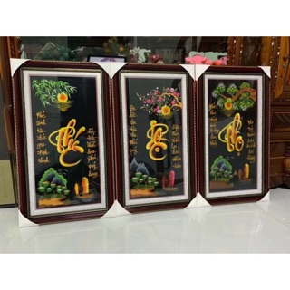 Tranh thêu phúc lộc thọ