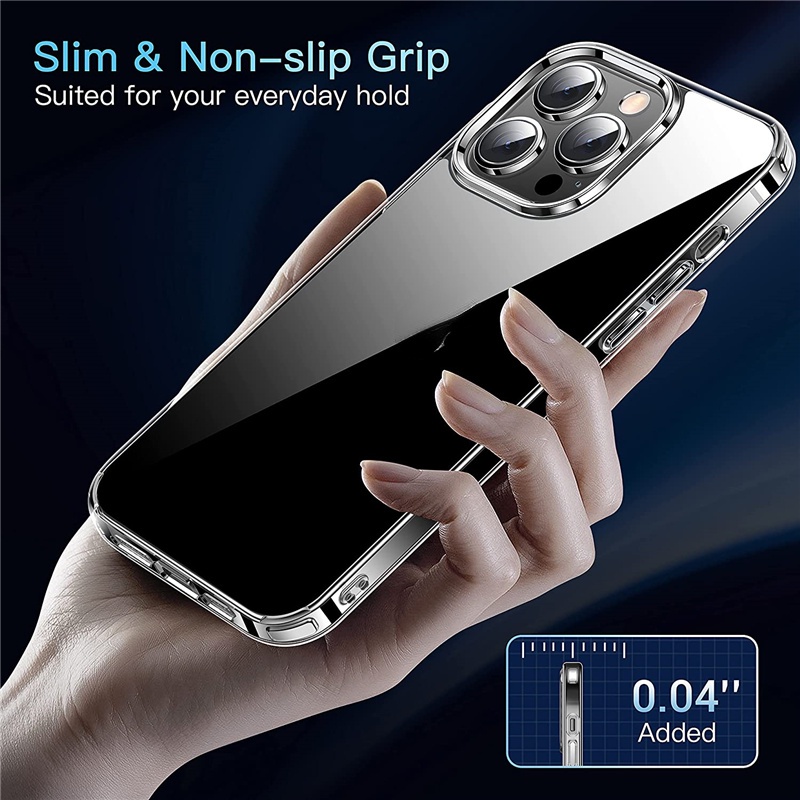 Ốp điện thoại TOPEWON silicone dẻo trong suốt thích hợp cho iPhone 14 Pro Max 13 12