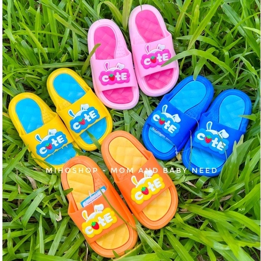 [FreeShip] Dép Quai Ngang Cute Siêu Xinh Cho Bé Trai Bé Gái Đế Chống Trượt