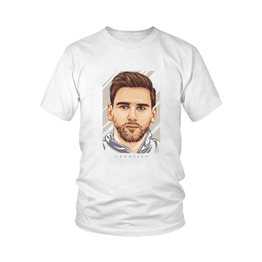 Áo thun nam in hình cầu thủ Siêu Sao Bóng Đá Lionel Messi Mẫu 5 (Đủ màu)