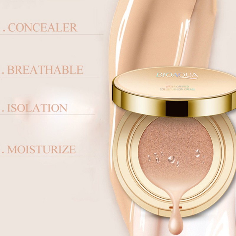 Phấn nước BB cream che khuyết điểm dưỡng ẩm và làm sáng da BIOAQUA có mút tán đi kèm | BigBuy360 - bigbuy360.vn