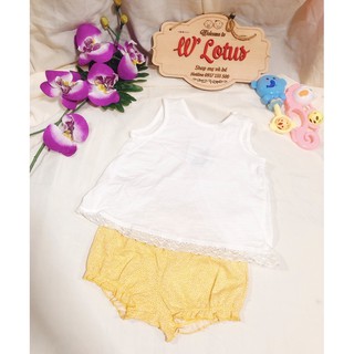 Bộ H&M bé gái xuất dư xịn vải siêu mát size 3 tháng đến 2 tuổi