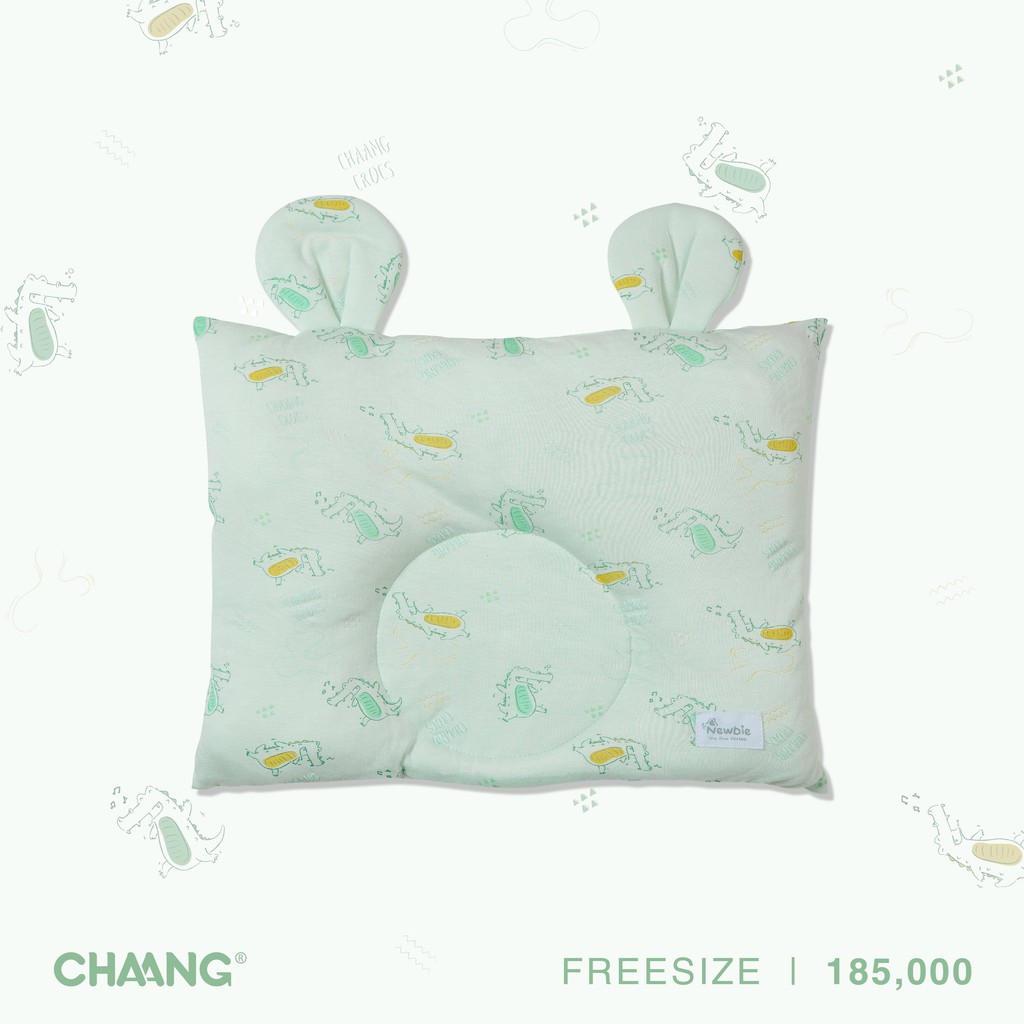 Gối sơ sinh Chaang cudme lõm chống bẹp ruột bông vỏ cotton