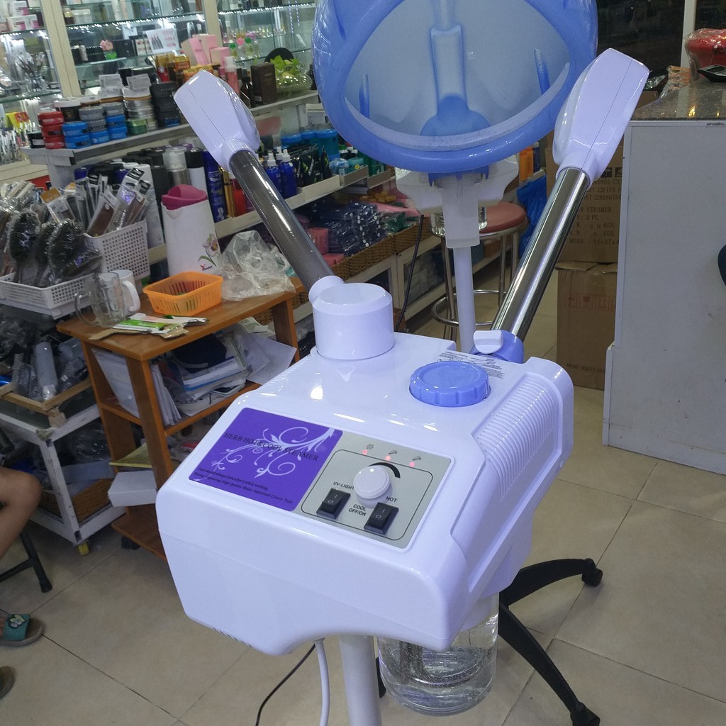 Máy xông mặt 2 cần KMD-838 sử dụng được tinh dầu, thuốc bắc.