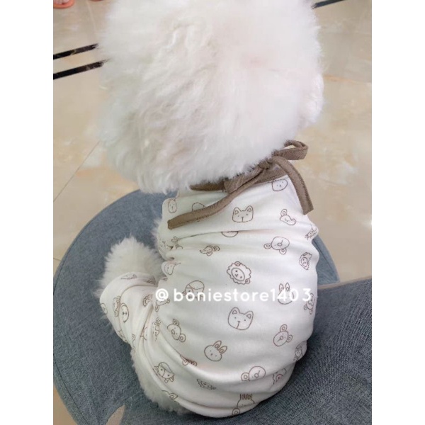 Áo 4 Chân Chó Mèo Thú Cưng Kèm Yếm Đeo Cổ Dễ Thương