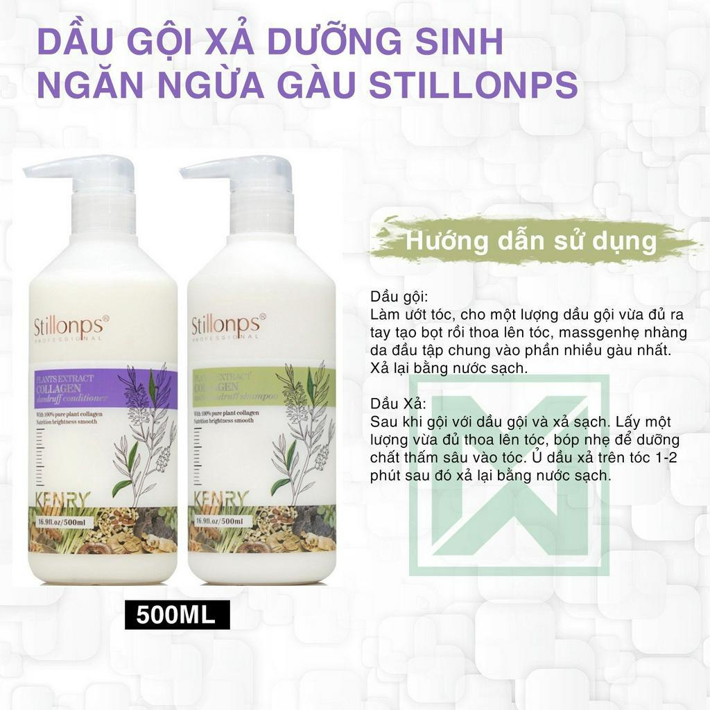 Dầu gội xả dưỡng sinh ngăn ngừa gàu Stillonps 500ml