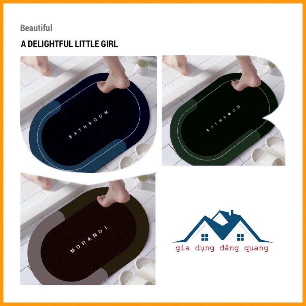 Thảm Silicon - Hút Nước Siêu Thấm Sau 3 Giây - Lau Chân Chống Trơn Trượt