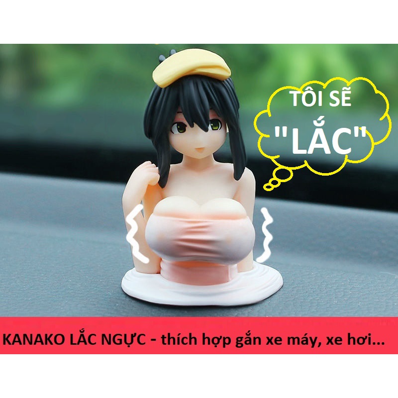 Trang trí bàn làm việc mô hình búp bê anime Kanako vòng 1 rung gắn xe độc đáo