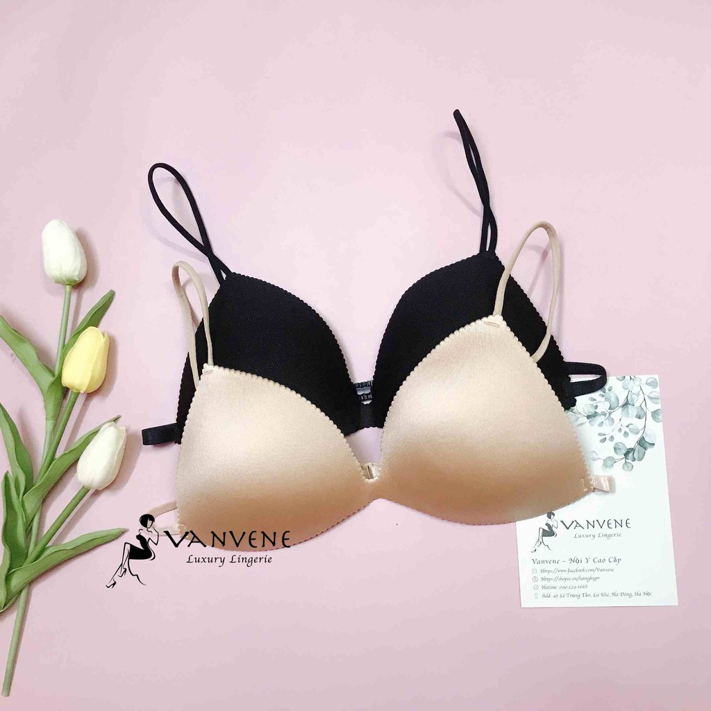 ÁO BRA SU TRƠN VANVENE ĐỆM TIM NÂNG NGỰC NHẸ DÂY MẢNH SEXY FREE SIZE 40-55KG A243