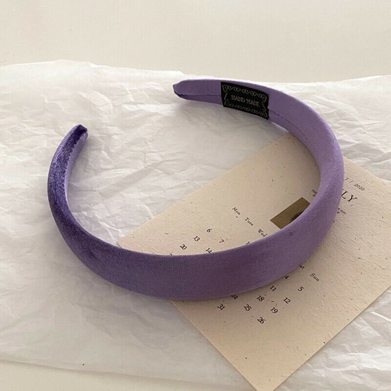 Cài tóc bằng nhung màu trơn kiểu dáng xinh xắn phong cách vintage dành cho nữ