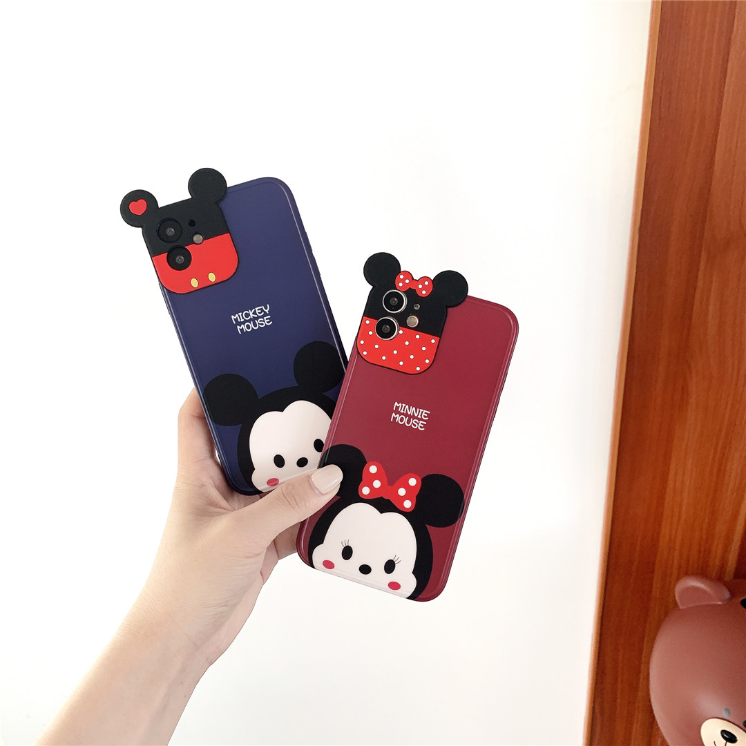 Ốp điện thoại nhựa mềm hình chuột Mickey Minnie dễ thương cho iPhone12 mini 11 PRO | BigBuy360 - bigbuy360.vn