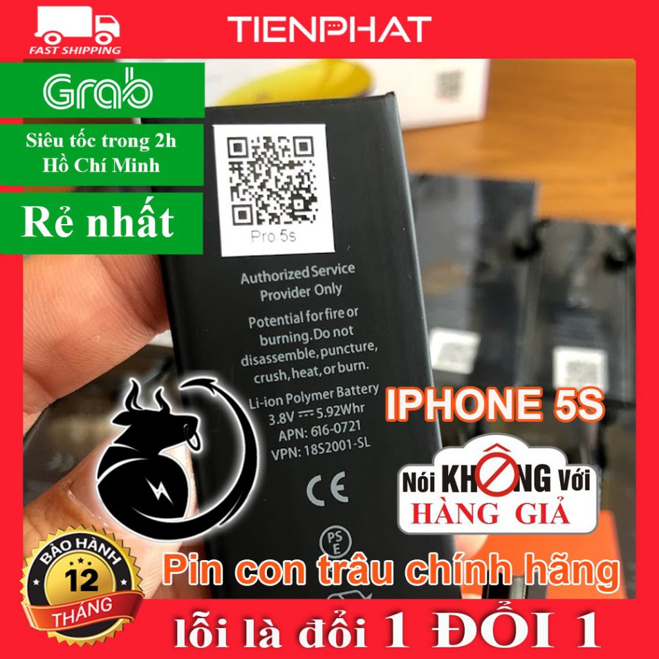 Pin BISON Iphone 5s/5c chính hãng Pin Con Trâu BH 12 tháng online - Dung Lượng 1560 mAh