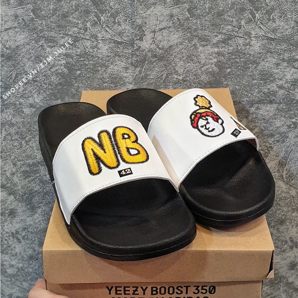 Dép quai ngang NB quai thêu nam nữ dễ thương