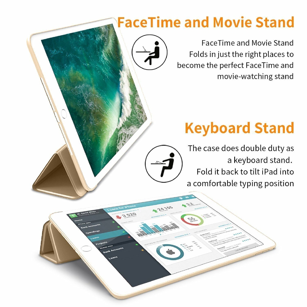 iPad 9.7" Pro 10.5" 11" 2018 Mini Air MIni 5 10.2inch Slim Magnetic Silicone Smart Cover