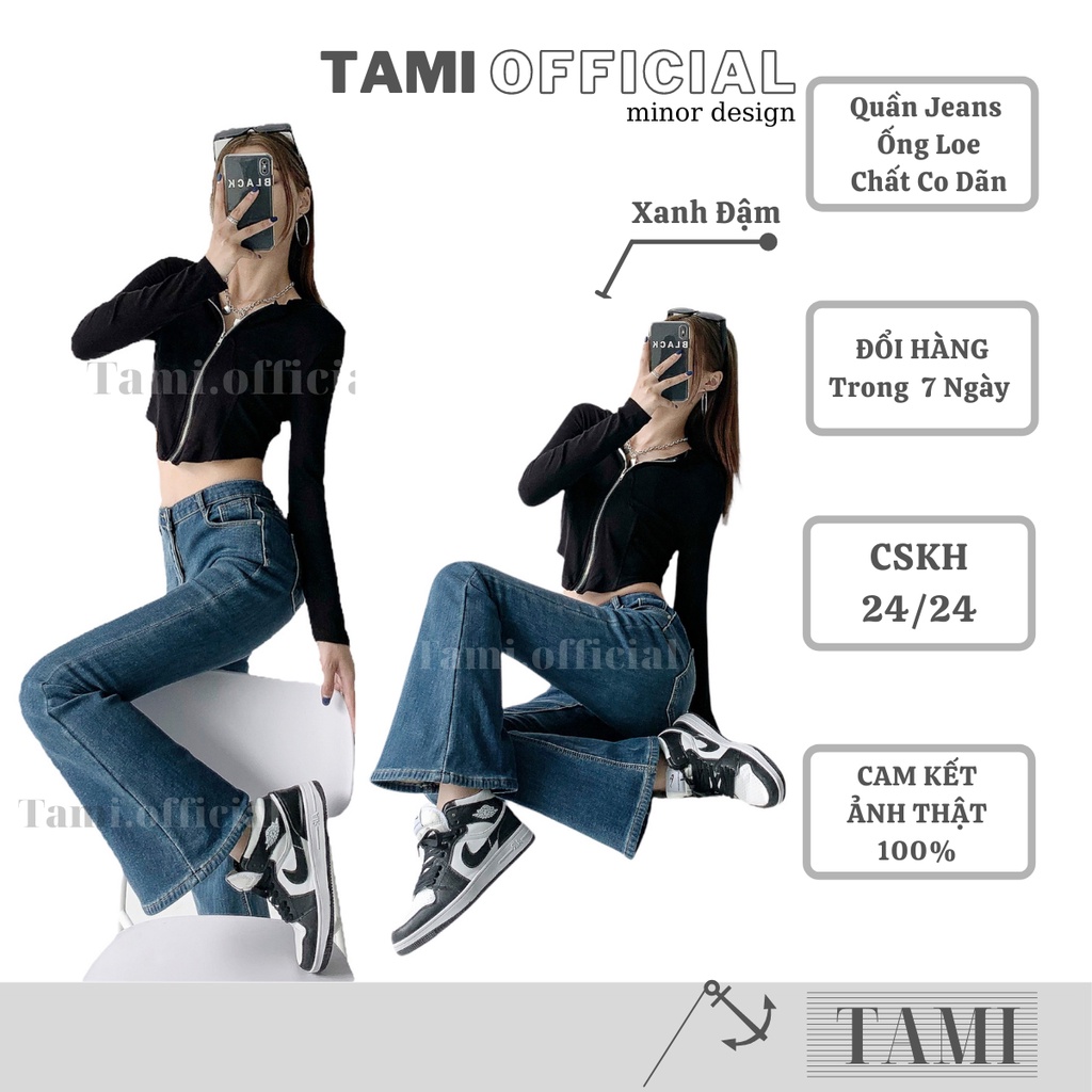 Quần Jeans ỐNG LOE CO DÃN Đáy Cao Siêu HÁCH DÁNG BÁN CHẠY TOP 1 DOANH SỐ [ Tami Official ] | BigBuy360 - bigbuy360.vn