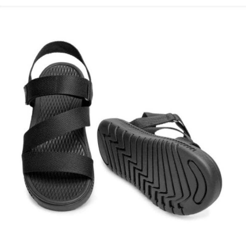 Giày Sandal Nam Nữ Thể Thao Quai Dù Cao Cấp Chính Hãng Facota HA01 Màu Đen Bảo Hành 1 Năm