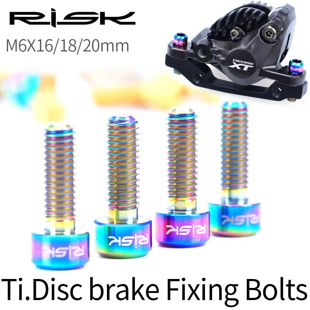 Set 4 Ốc Vít Hợp Kim M6*18mm M6*20mm Cho Phanh Đĩa Xe Đạp