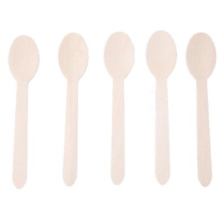 Combo 100 thìa muỗng gỗ dùng 1 lần xuất khẩu Châu Âu