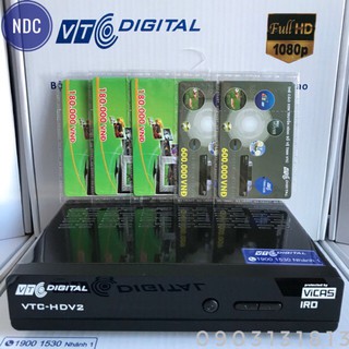 QSX Đầu Thu Vệ Tinh VTC HD V2 (với 4 tháng TB) - Thẻ Gia Hạn TH VTC 3 3