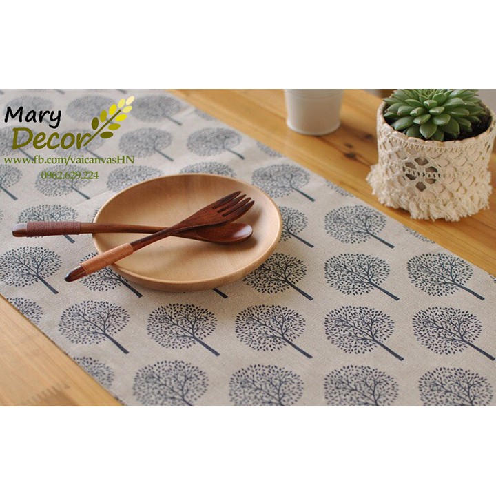 KHĂN RUNNER MARY DECOR - HỌA TIẾT CÂY KR-D09