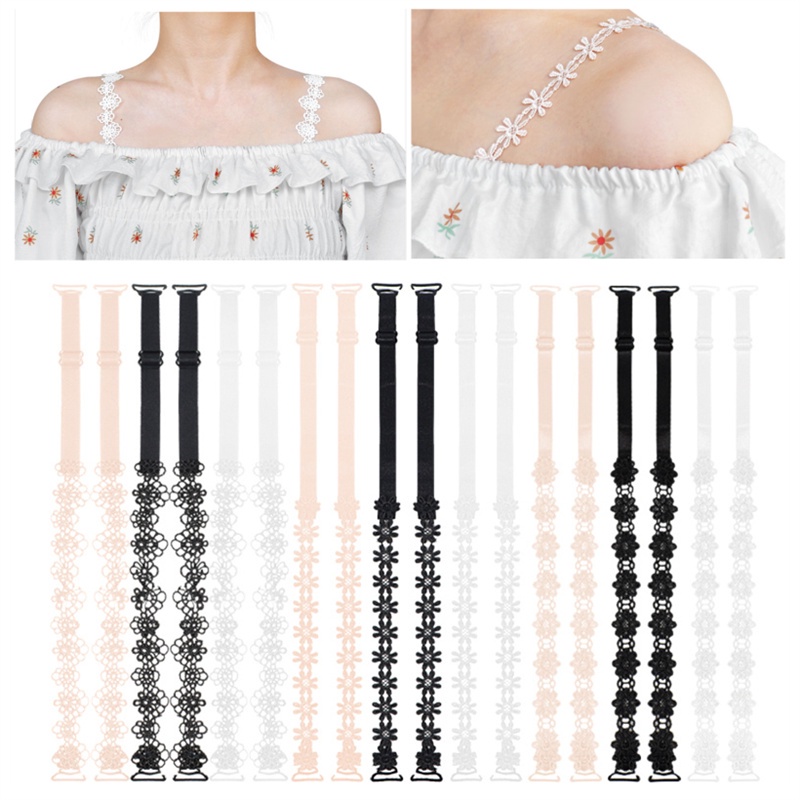 Dây Áo Ngực 4 Kiểu Họa Tiết Ren Hoa Chống Trượt Gợi Cảm Cho Nữ