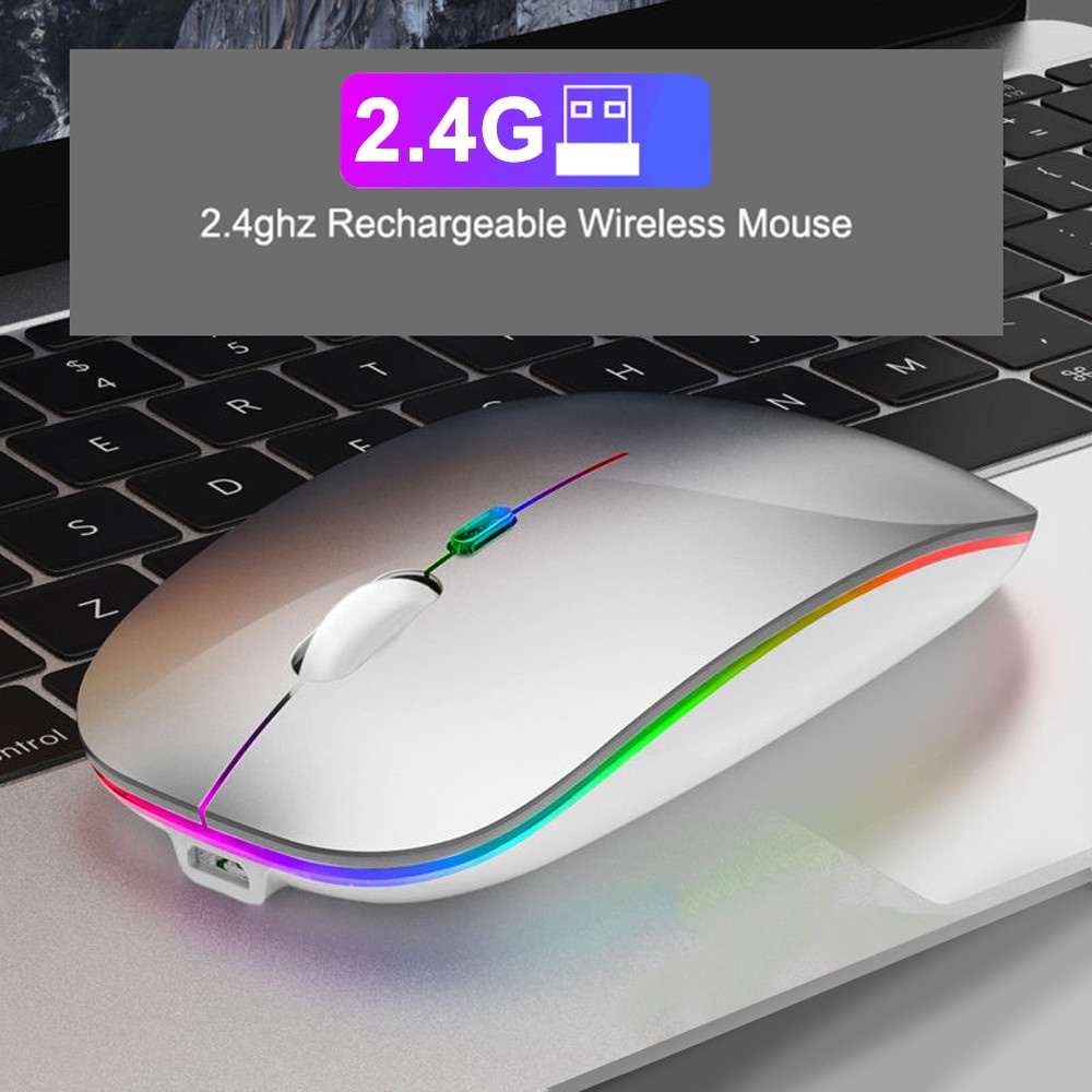 Chuột không dây IVORY 2.4G có đèn LED nền chuyên dụng cho chơi game