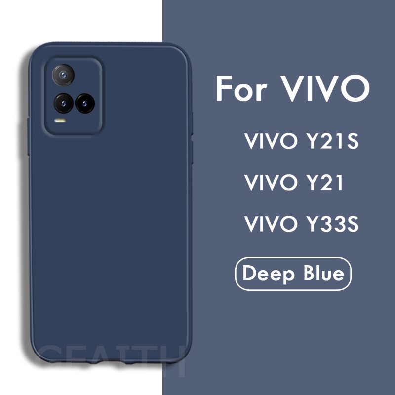 Ốp Điện Thoại TPU Silicone Màu Trơn Cho Vivo y17s Y21s Y53s Y51A Y51 V21 5G V21 VivoY21s VivoV21 VivoY53s