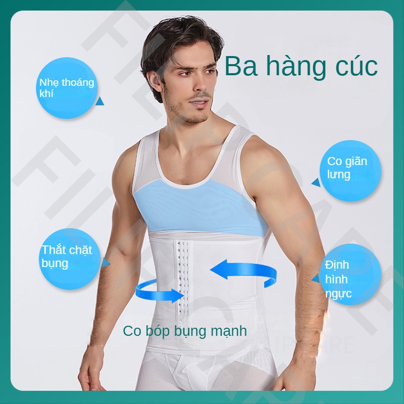 [Mã FATREND5 giảm đến 30k đơn 99k] Đai Nịt Bụng Định Hình Cơ Thể Cho Nam áo corset vest tạo hình thon gọn cho nam | BigBuy360 - bigbuy360.vn