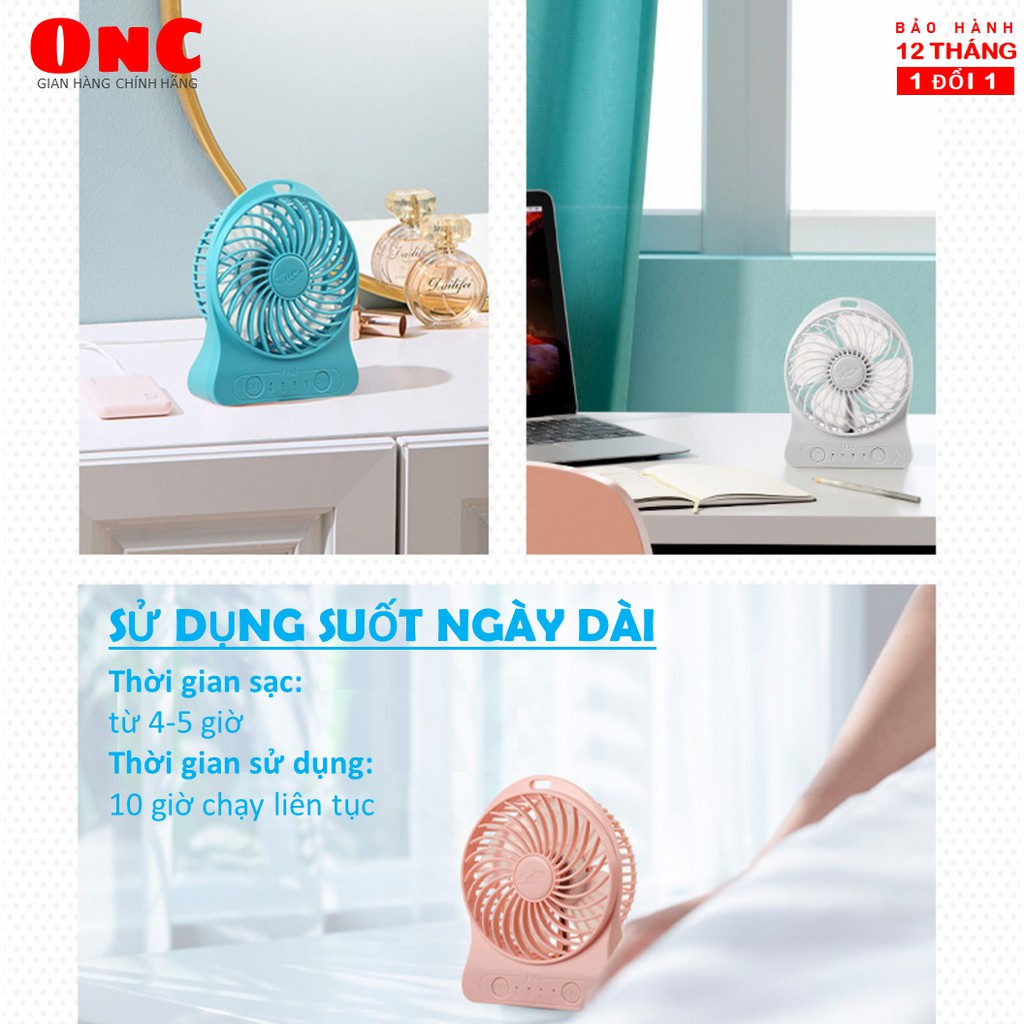 Quạt cầm tay mini gió Siêu Mát Storm F95 sạc Type-C pin lâu - Bảo hành 15 tháng