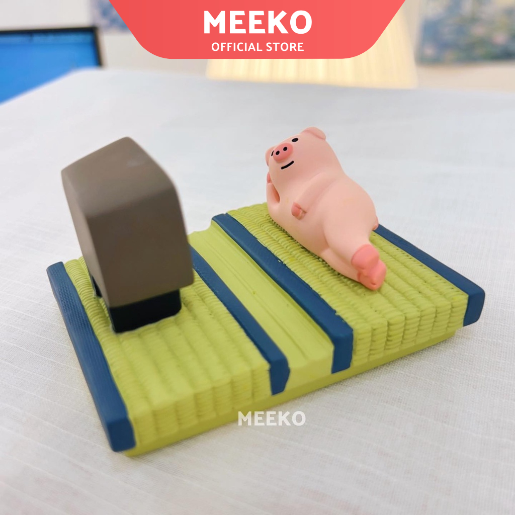 Giá đỡ điện thoại mèo Lazy Cat, Decor bàn làm việc  MEEKO