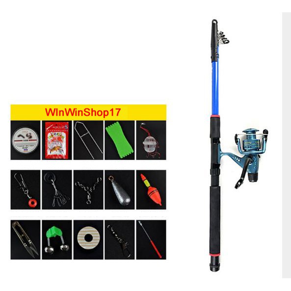 Bộ Cần Câu Sợi Thủy Tinh+ Máy 4000+ Full phụ kiện; Thương hiệu Lá Cờ Mỹ