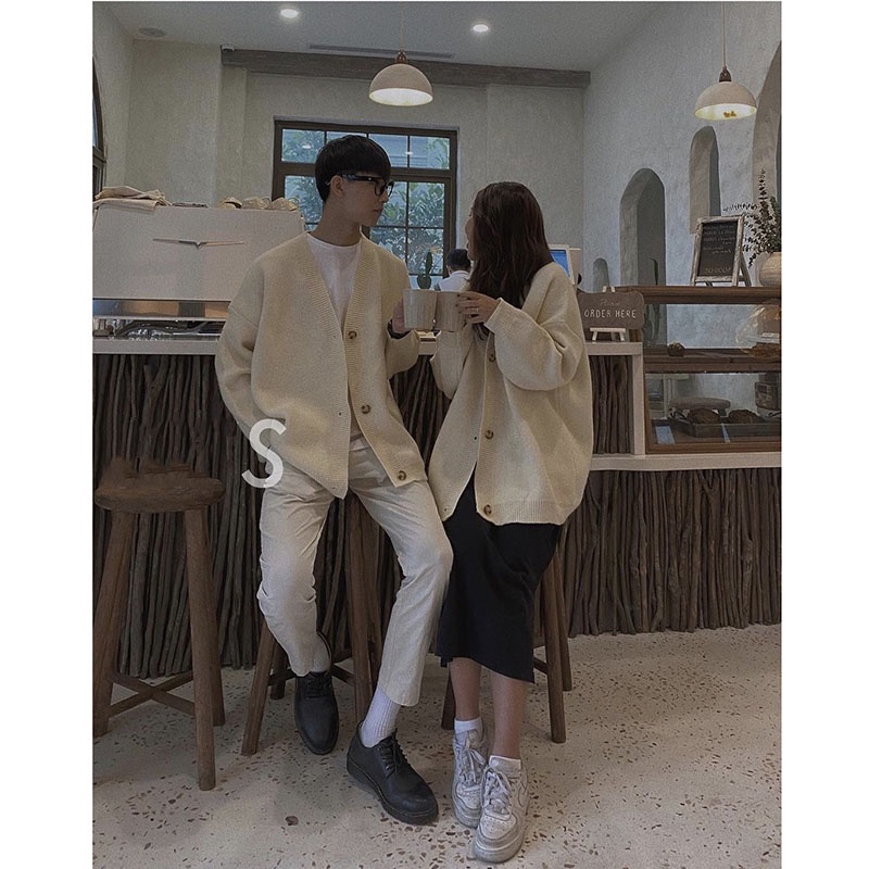 Áo Khoác Cardigan Len Thêu Chữ DM Hàng Quảng Châu M5662