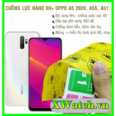 Cường lực dẻo nano Oppo A5 2020, Oppo A5s, A51