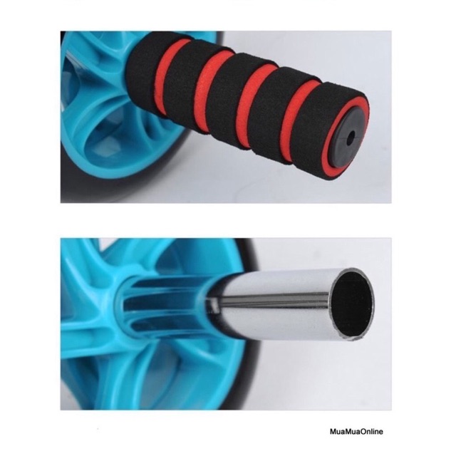 Con lăn tập cơ bụng{Thiết kế bánh xe trơn bóng giúp hạn chế được ma sát lúc tập luyện}