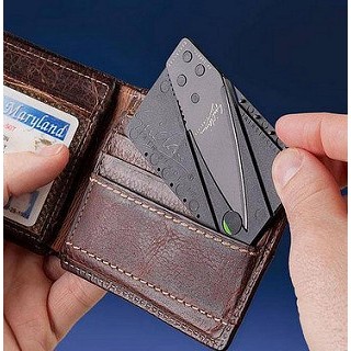 Dụng cụ sinh tồn dã ngoại dao xếp ATM dạng thẻ dao ATM bỏ ví tiền