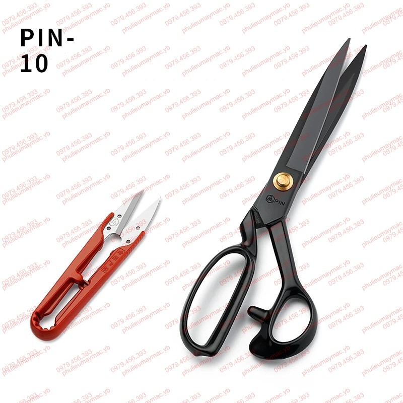 Kéo cắt vải hãng Pin tay cầm đen 10 inch - 12 inch