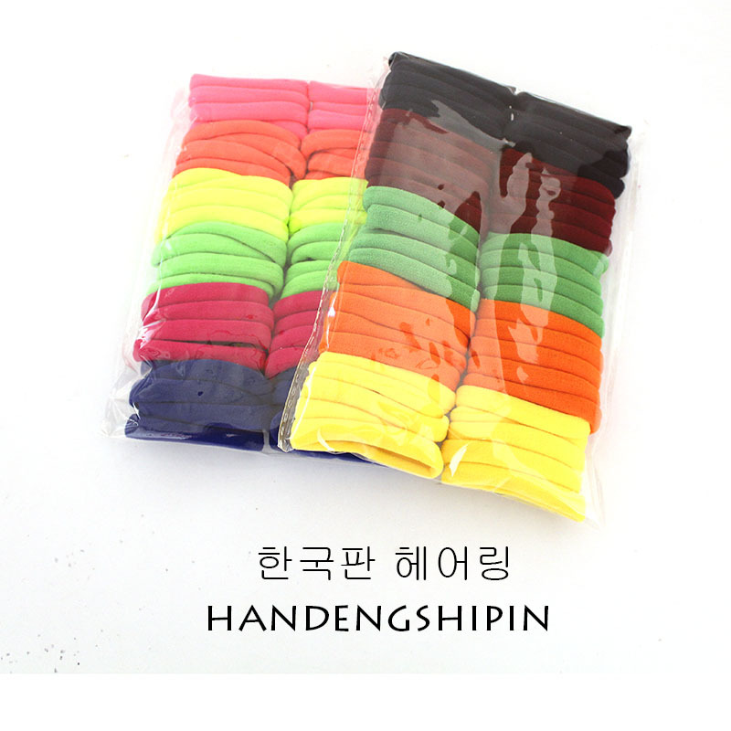 Rubber Band Fashion Rubber Band Cheap Simple Low Price Rubber Band Towel Ring Fashion Rubber Band Wholesale 50 Sets of Small Size High Elastic Nylon Seamless Base Tie Head Rubber Band Hair Ring Rope Towel Ring