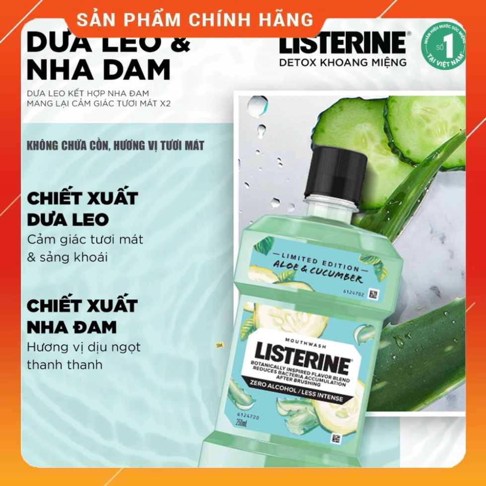 Nước Súc Miệng Vị Trái Cây Tự Nhiên Listerine 250ml/Chai (Phiên Bản Giới Hạn)