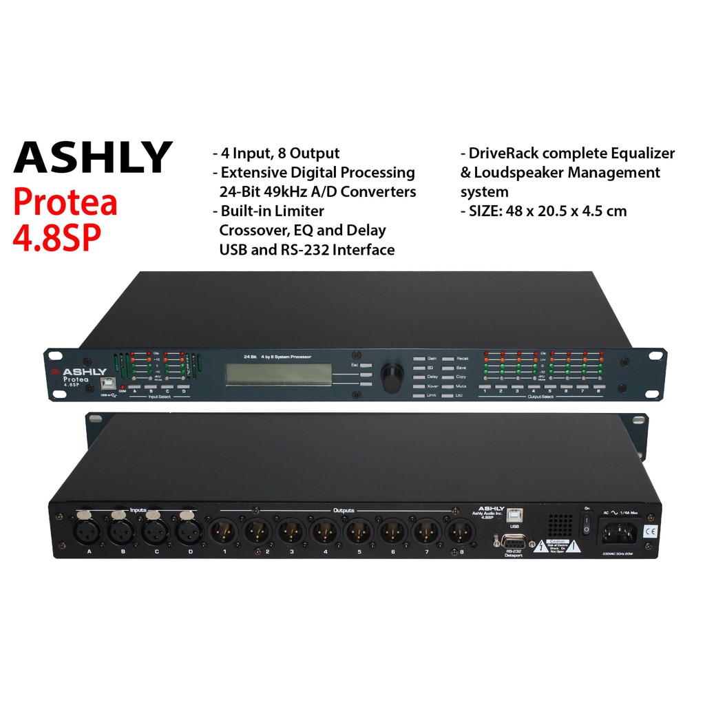 Crossover Số ASHLY PROTEA 4.8SP-PHÂN TẦN SỐ XỬ LÝ ÂM THANH MỘT CÁCH HOÀN HẢO