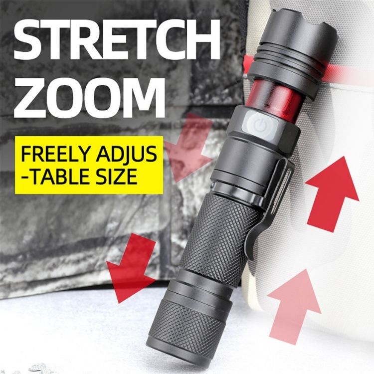 Đèn pin cầm tay mini siêu sáng chip led XHP50 MÃ 10, pin 18650